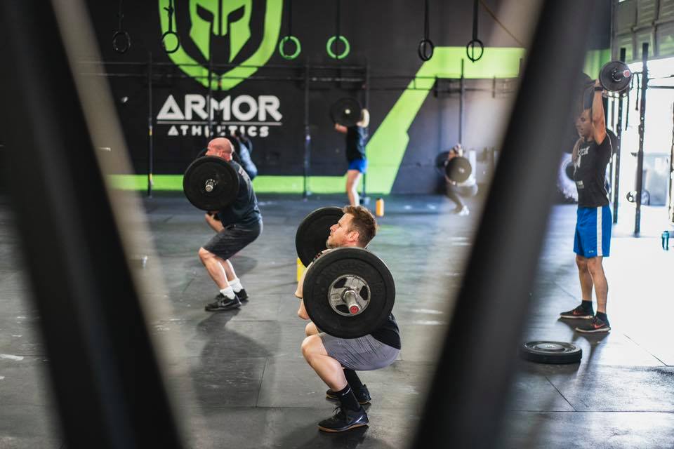 crossfit, thruster, class, training, workout, fitness, health, coaching, gym, tacoma